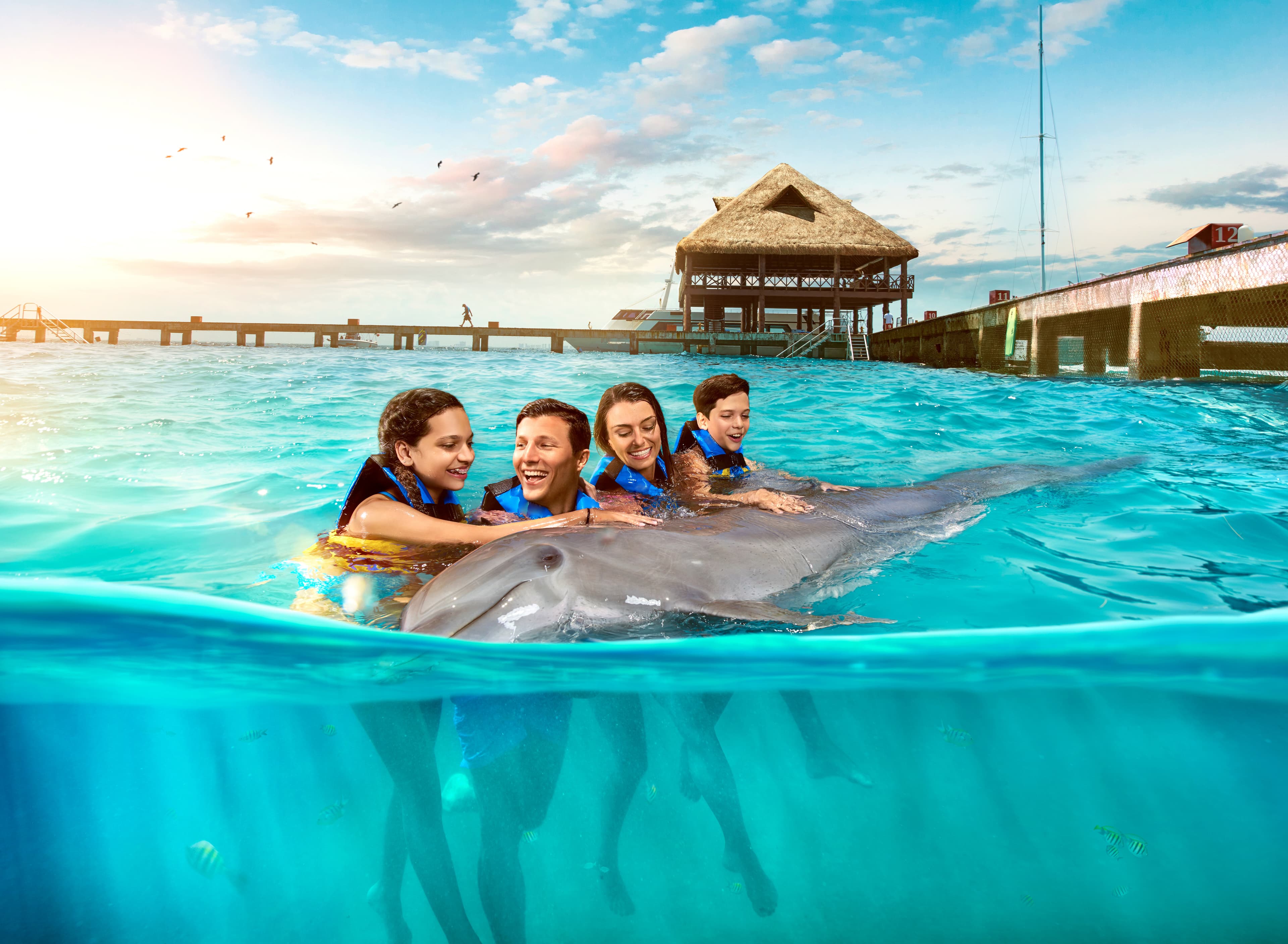 Island Pleasure Catamaran + Dolphin Encounter: Isla Mujeres