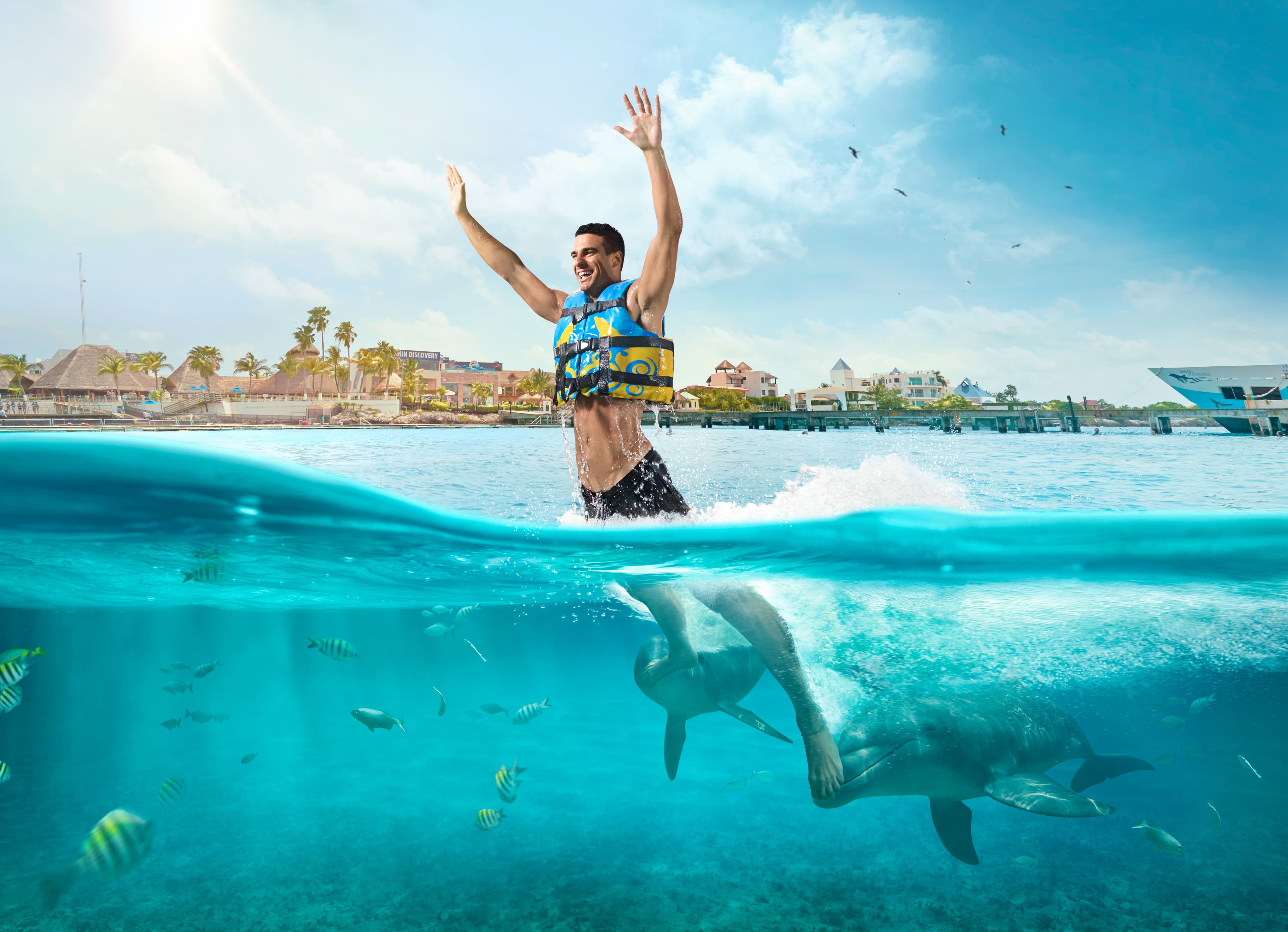 Island Pleasure Catamaran + Dolphin Royal Connection: catamarán, snorkel y nado